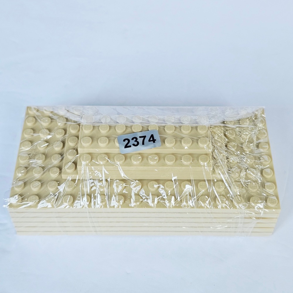 LEGO Tan Baseplate Plate Lot 8x16 4x10 4x8 2x8 Desert Sand Building Blocks 10pc - Picture 5 of 5